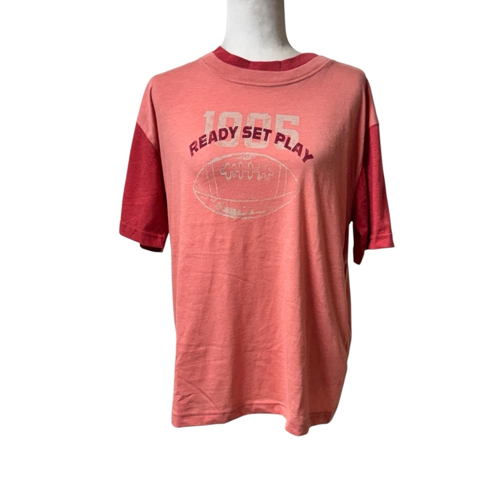 Anthropologie‎ Daily practice blokecore 2 tone  athleisure Tee  sz Medium